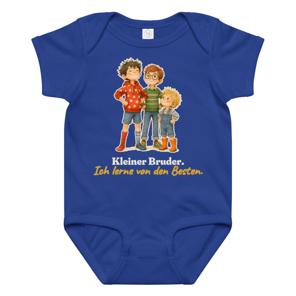 Kleiner Bruder. Ich lerne von den Besten. — Baby-Body – Königsblau