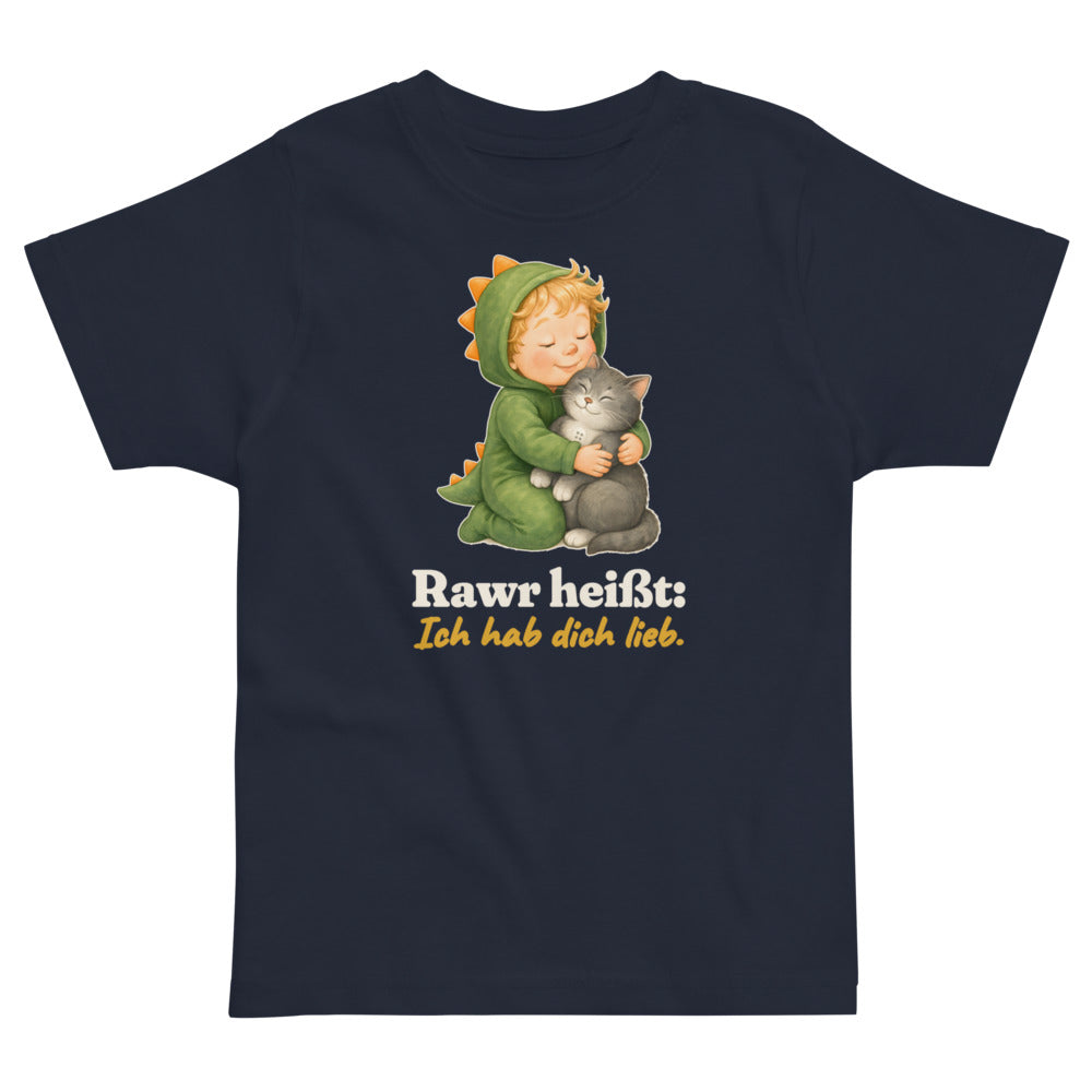 Rawr heißt: Ich hab dich lieb. — Kleinkind-Shirt – Nachtblau