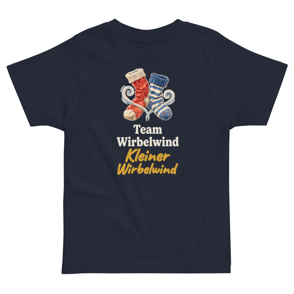 Team Wirbelwind: Kleiner Wirbelwind — Kleinkind-Shirt – Nachtblau