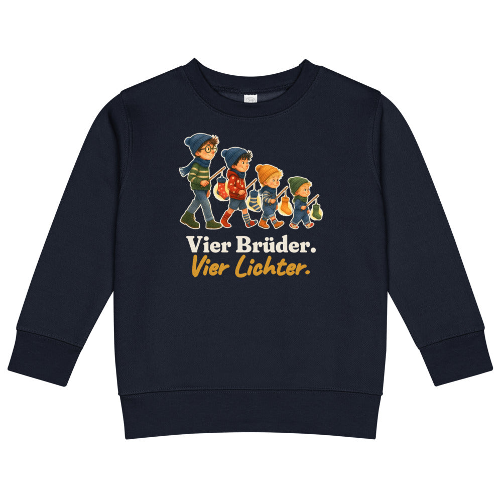 Vier Brüder. Vier Lichter. — Kinder-Sweatshirt – Nachtblau