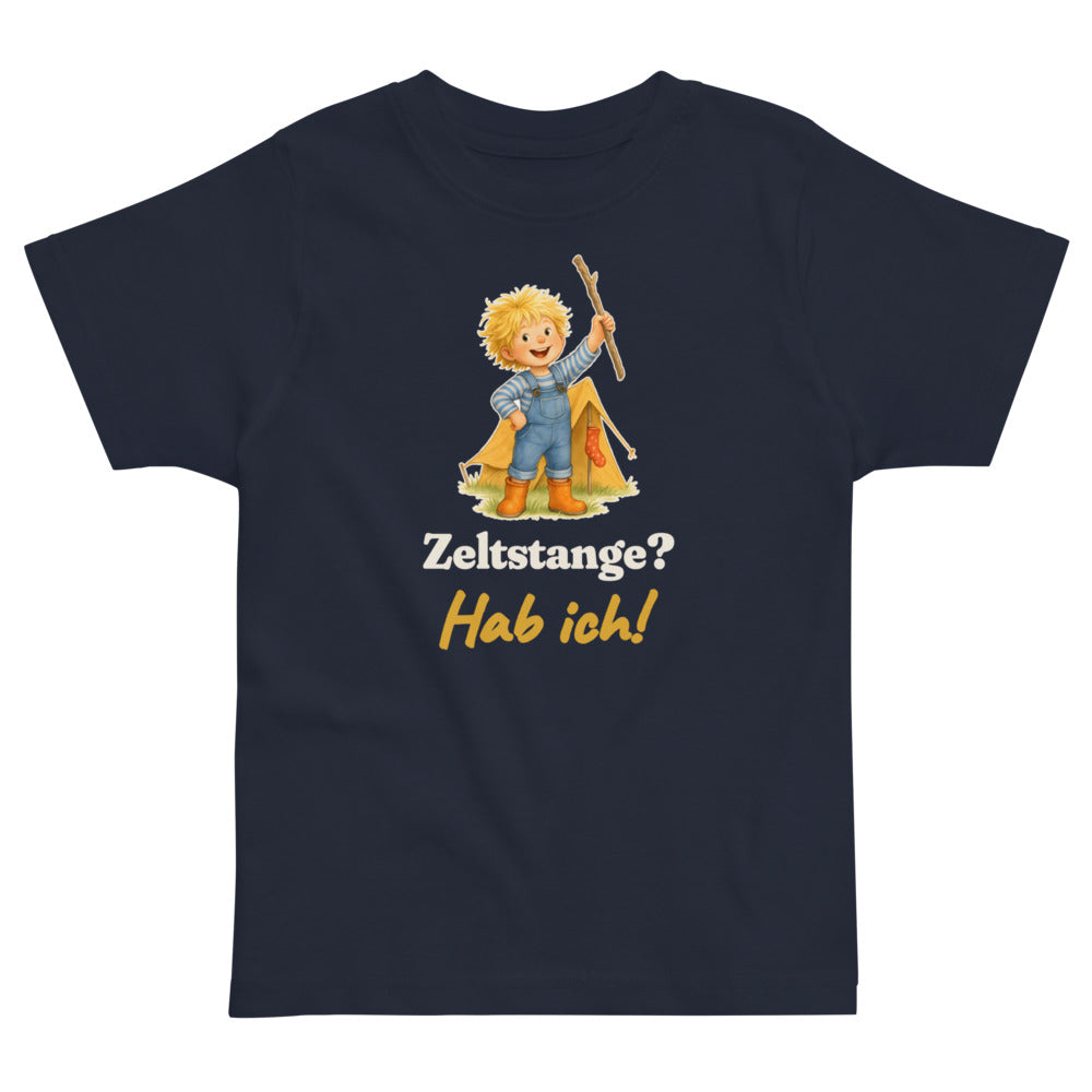 Zeltstange? Hab ich! — Kleinkind-Shirt – Nachtblau