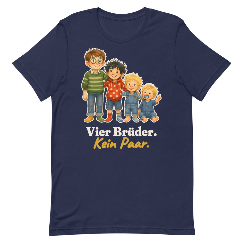 Vier Brüder. Kein Paar. — Shirt – Nachtblau