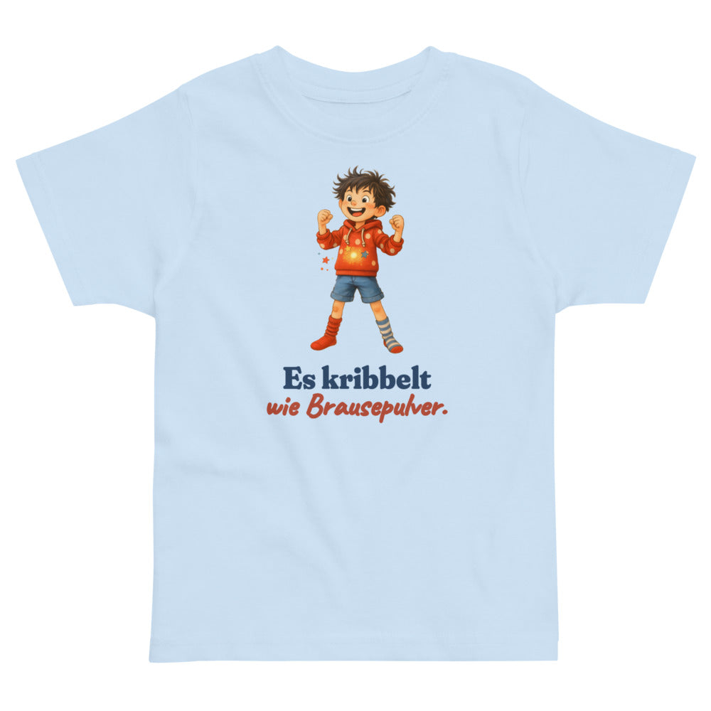 Es kribbelt wie Brausepulver. — Kleinkind-Shirt – Hellblau