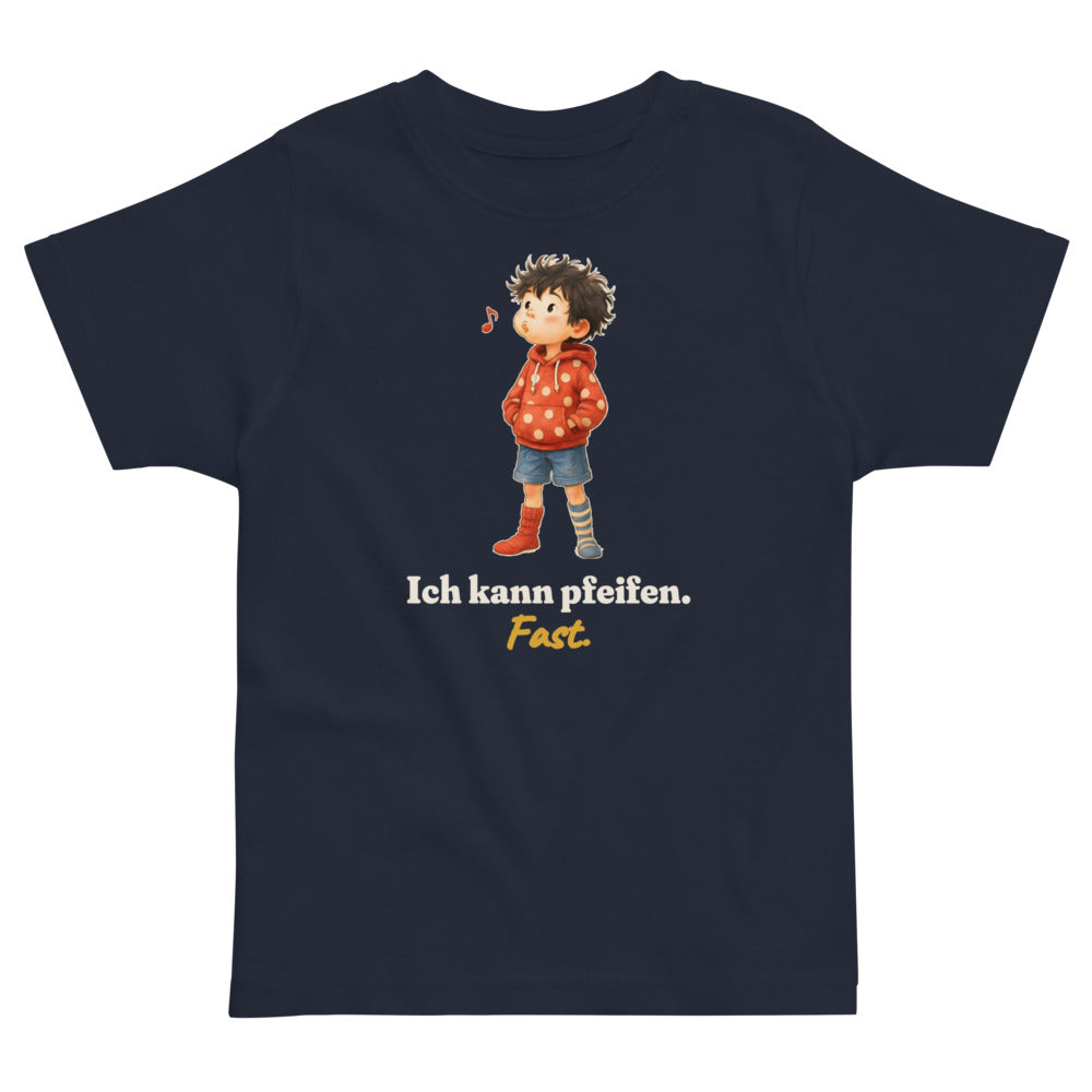 Ich kann pfeifen. Fast. — Kleinkind-Shirt – Nachtblau