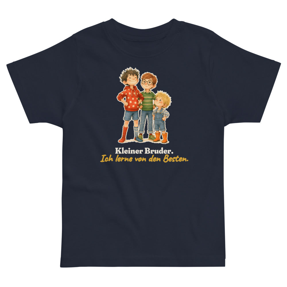 Kleiner Bruder. Ich lerne von den Besten. — Kleinkind-Shirt – Nachtblau