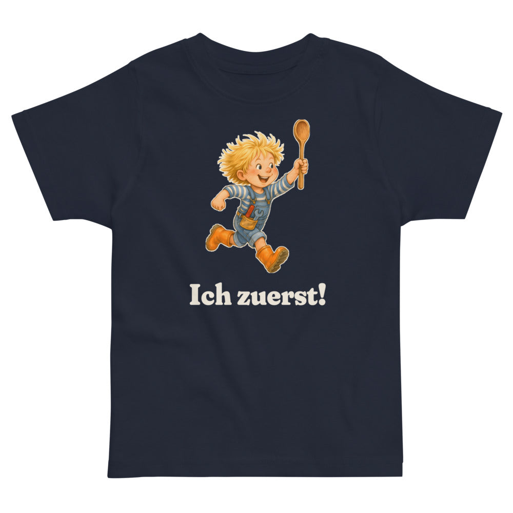 Ich zuerst! — Kleinkind-Shirt – Nachtblau