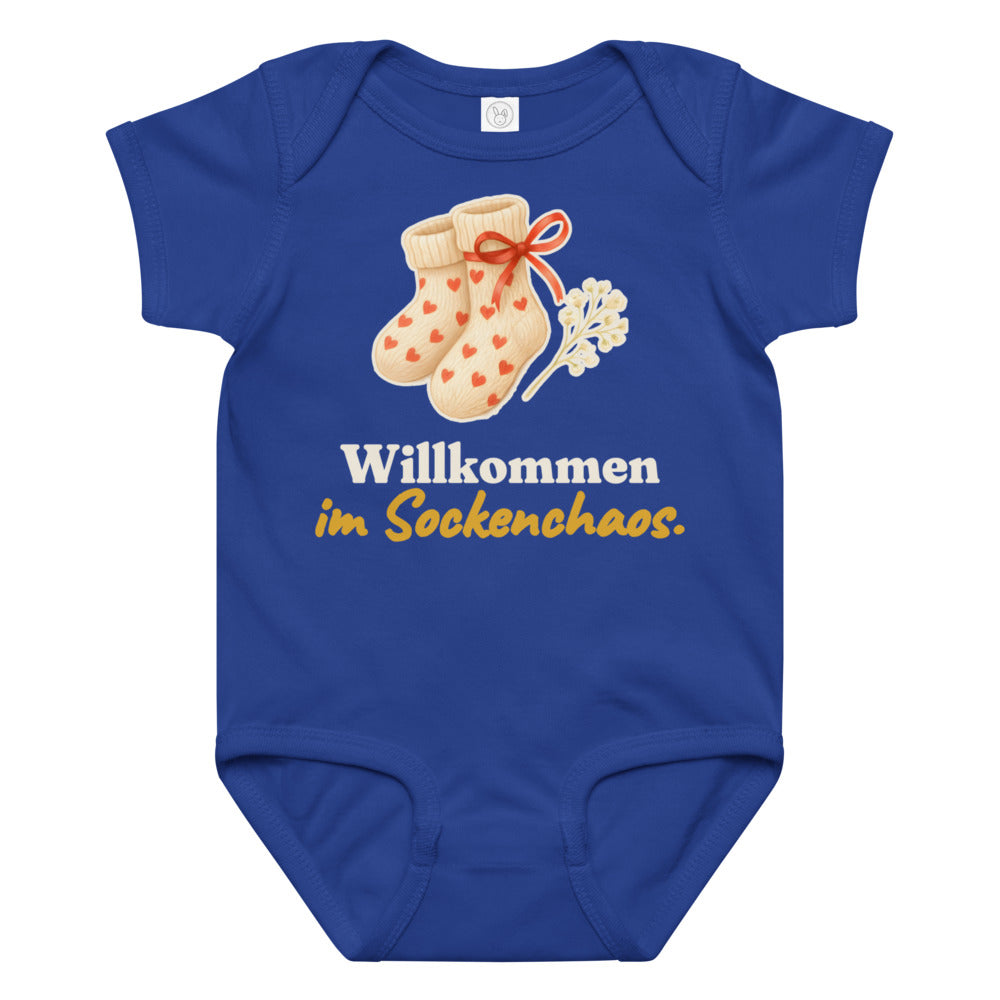 Willkommen im Sockenchaos. — Baby-Body – Königsblau