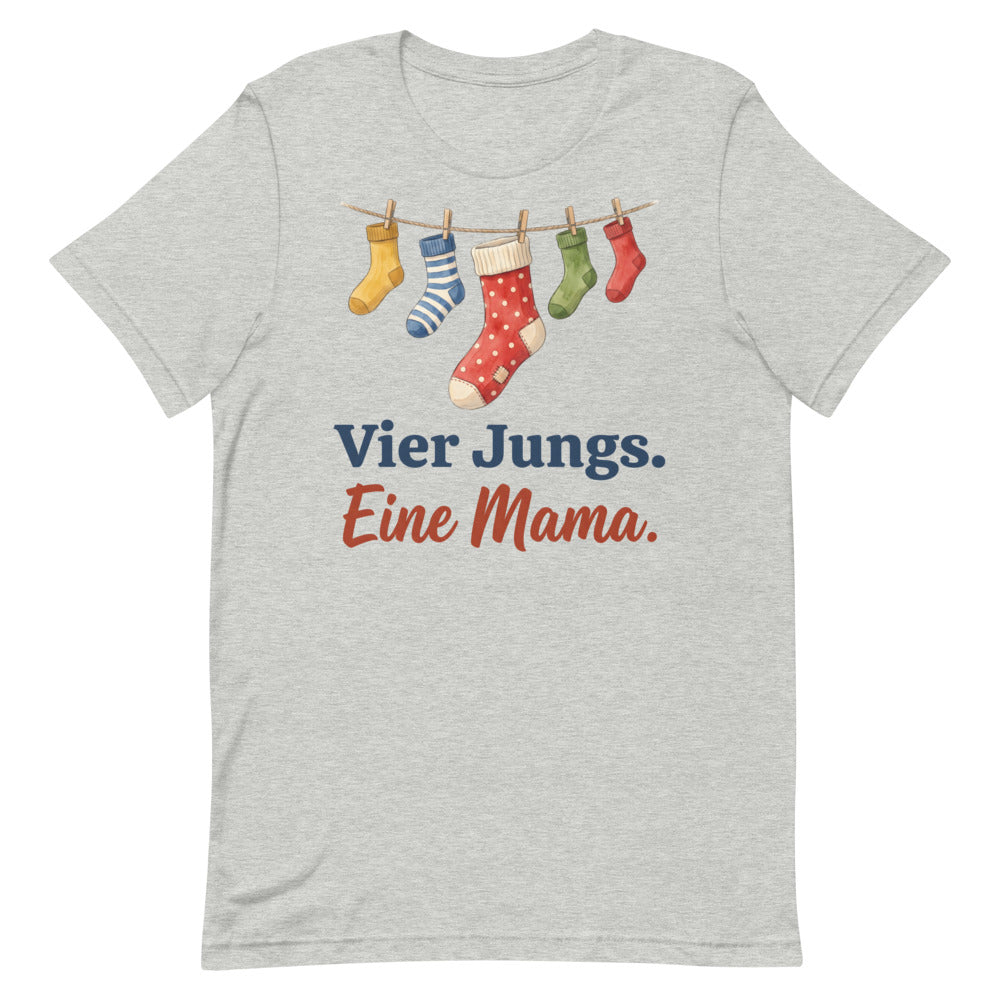 Vier Jungs. Eine Mama. — Shirt – Hellgrau meliert
