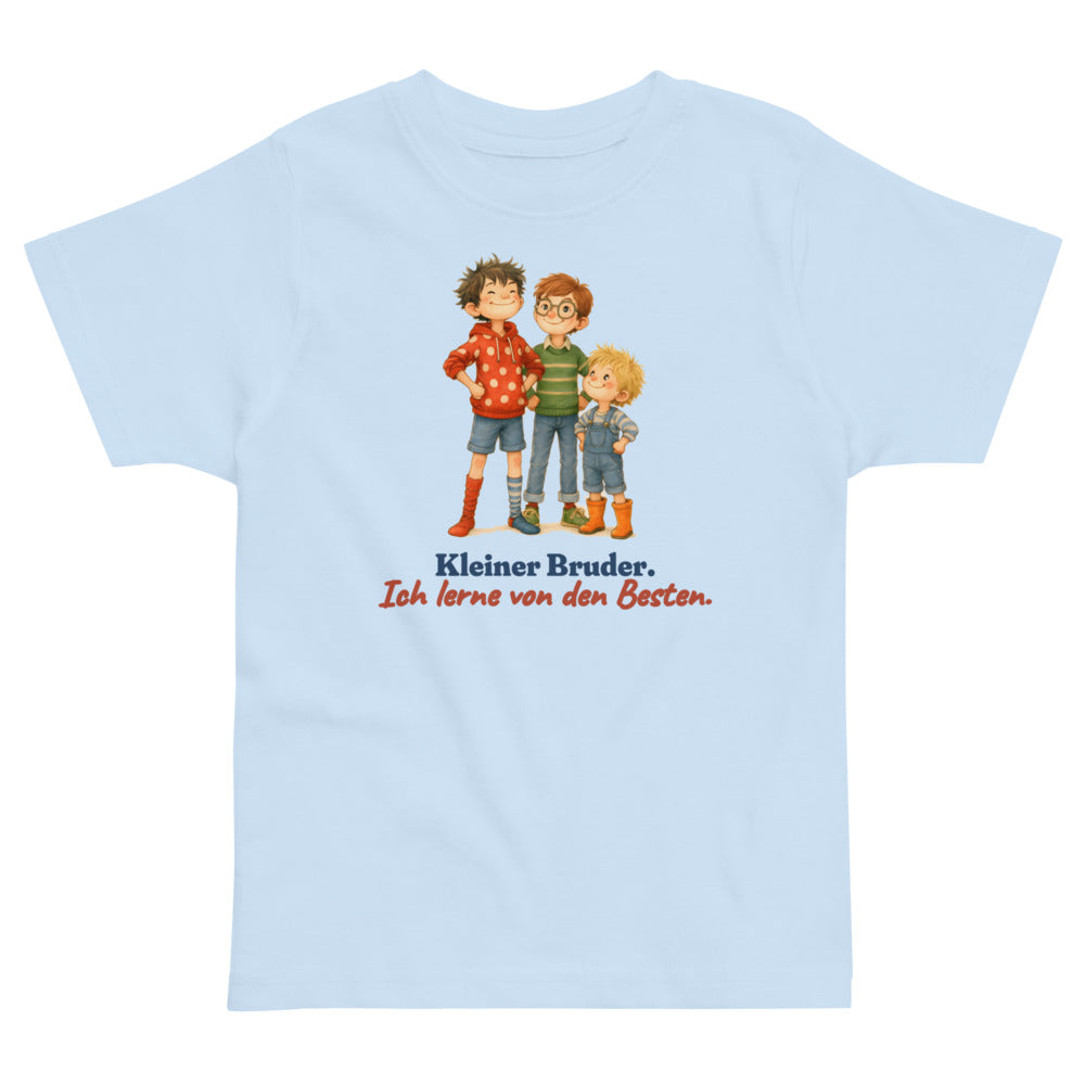 Kleiner Bruder. Ich lerne von den Besten. — Kleinkind-Shirt – Hellblau