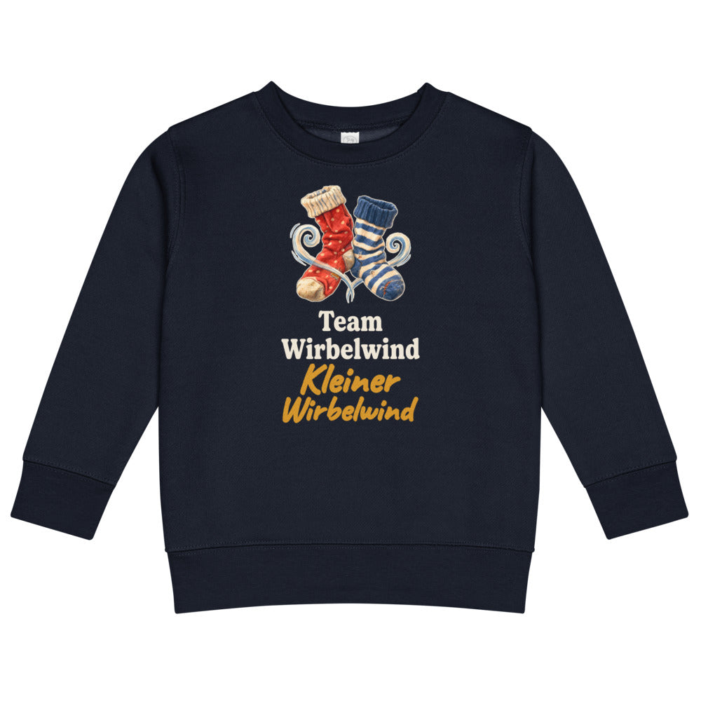 Team Wirbelwind: Kleiner Wirbelwind — Kinder-Sweatshirt – Nachtblau