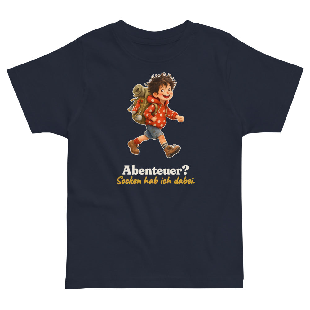 Abenteuer? Socken hab ich dabei. — Kleinkind-Shirt – Nachtblau