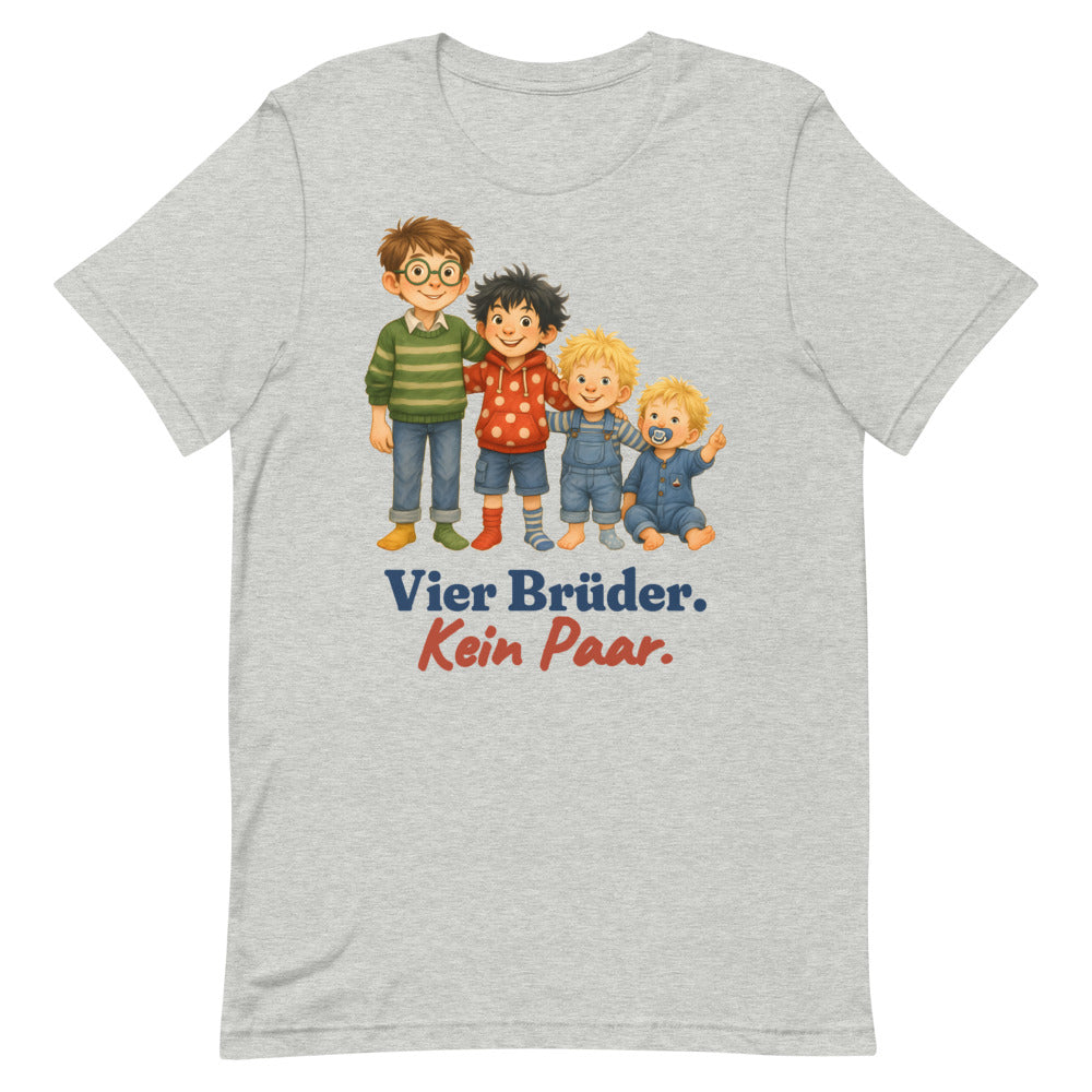 Vier Brüder. Kein Paar. — Shirt – Hellgrau meliert