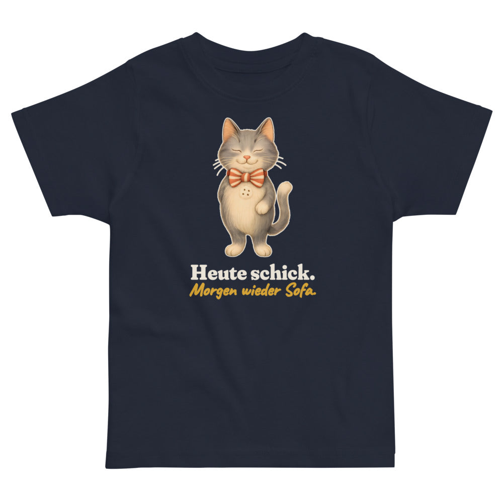 Heute schick. Morgen wieder Sofa. — Kleinkind-Shirt – Nachtblau