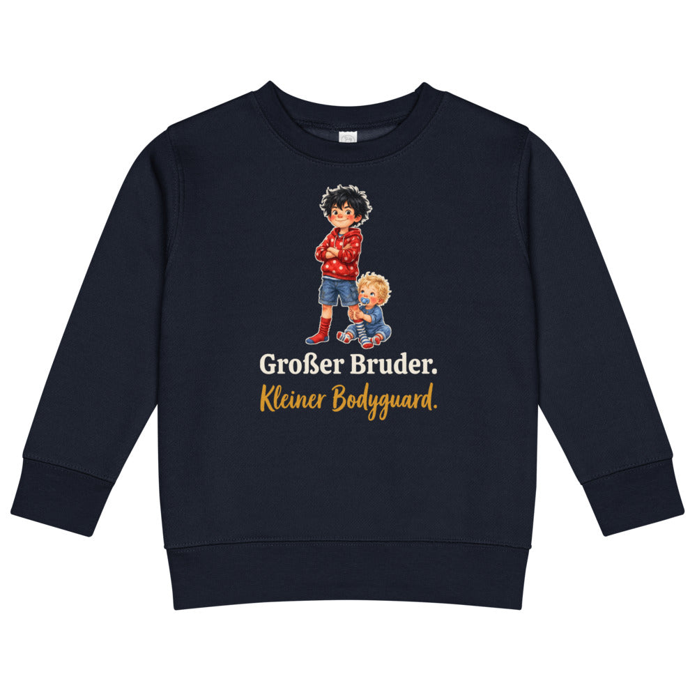 Großer Bruder. Kleiner Bodyguard. — Kinder-Sweatshirt – Nachtblau