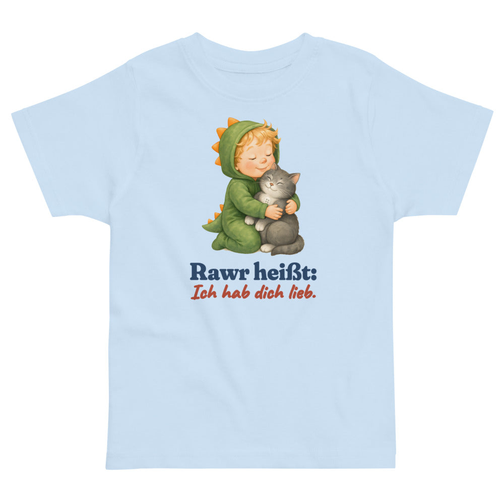 Rawr heißt: Ich hab dich lieb. — Kleinkind-Shirt – Hellblau