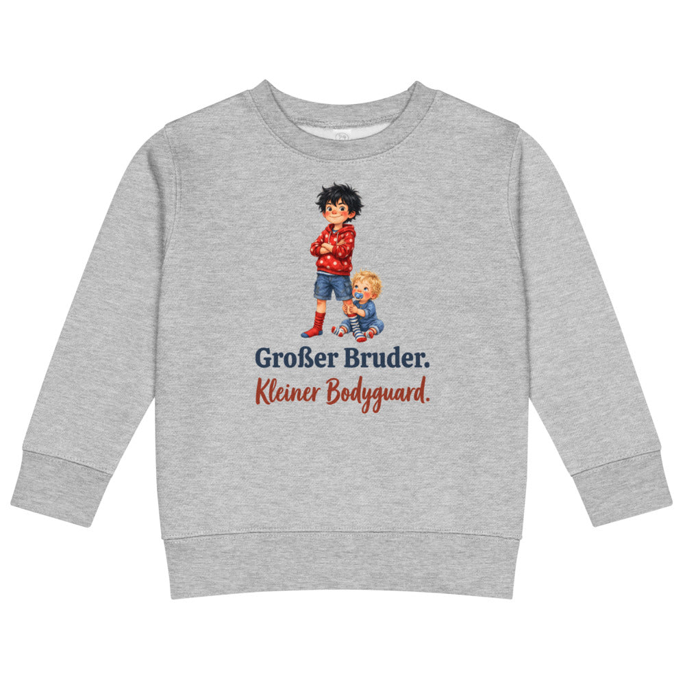 Großer Bruder. Kleiner Bodyguard. — Kinder-Sweatshirt – Hellgrau meliert