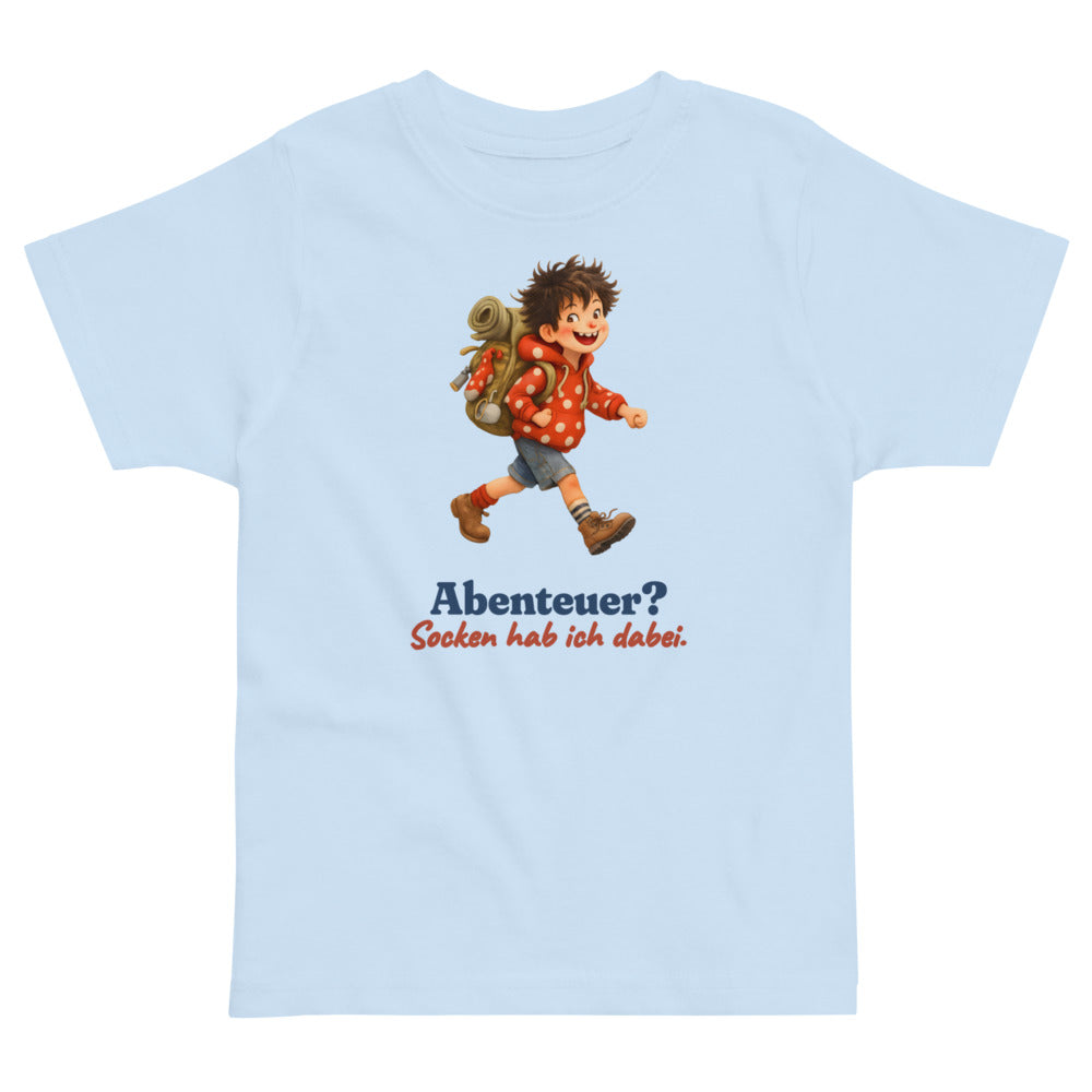Abenteuer? Socken hab ich dabei. — Kleinkind-Shirt – Hellblau