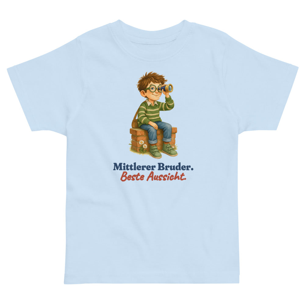Mittlerer Bruder. Beste Aussicht. — Kleinkind-Shirt – Hellblau