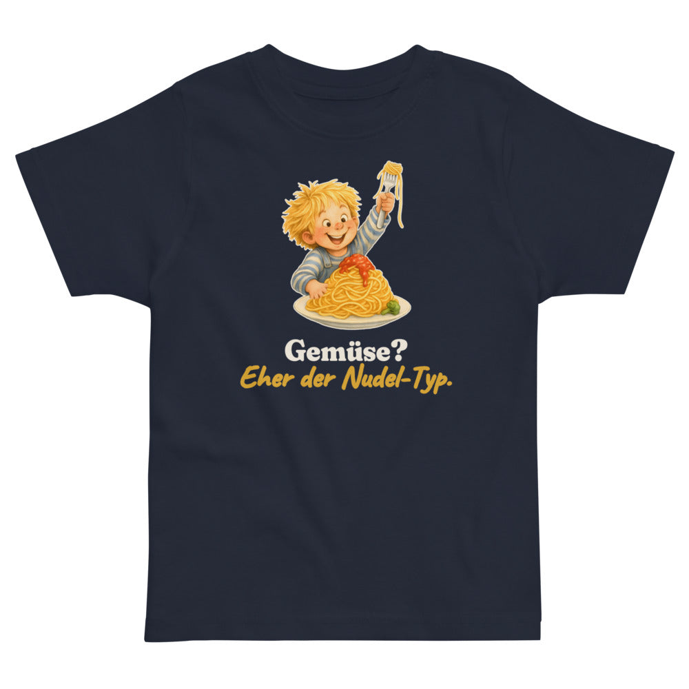 Gemüse? Eher der Nudel-Typ. — Kleinkind-Shirt – Nachtblau