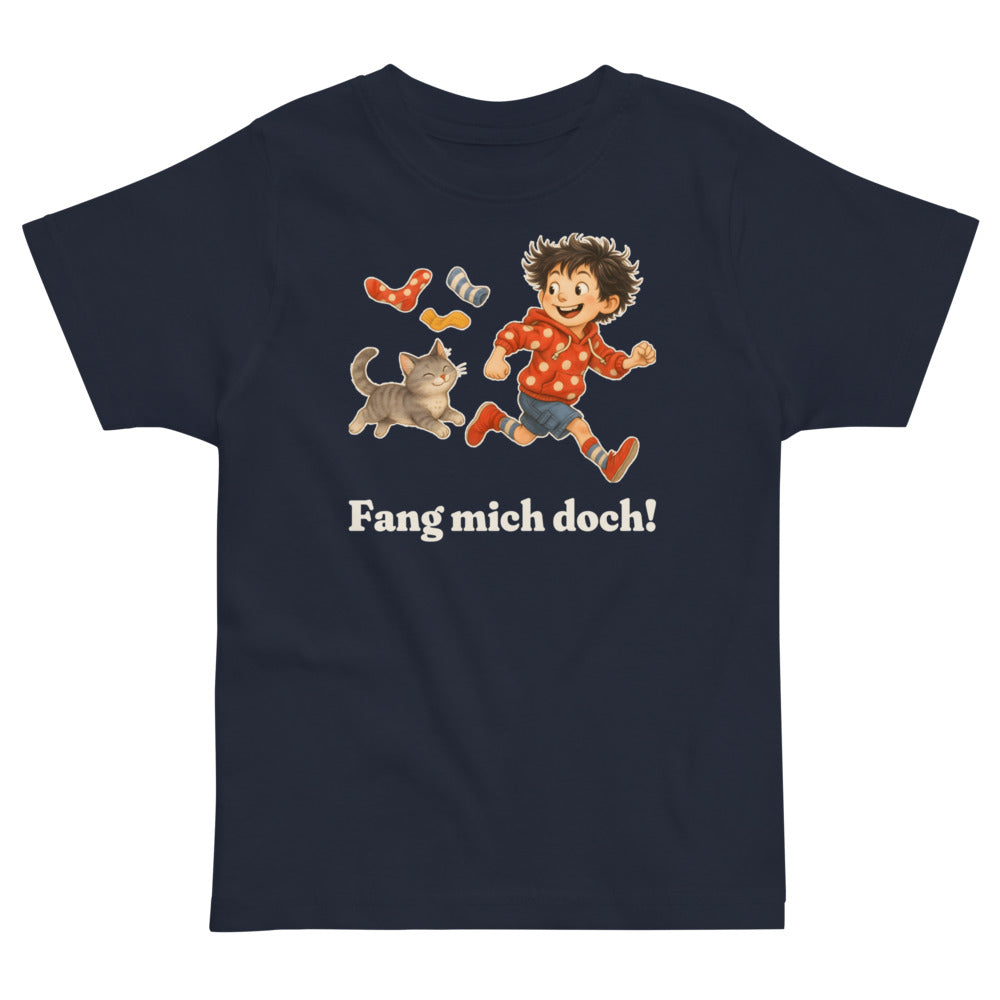 Fang mich doch! — Kleinkind-Shirt – Nachtblau