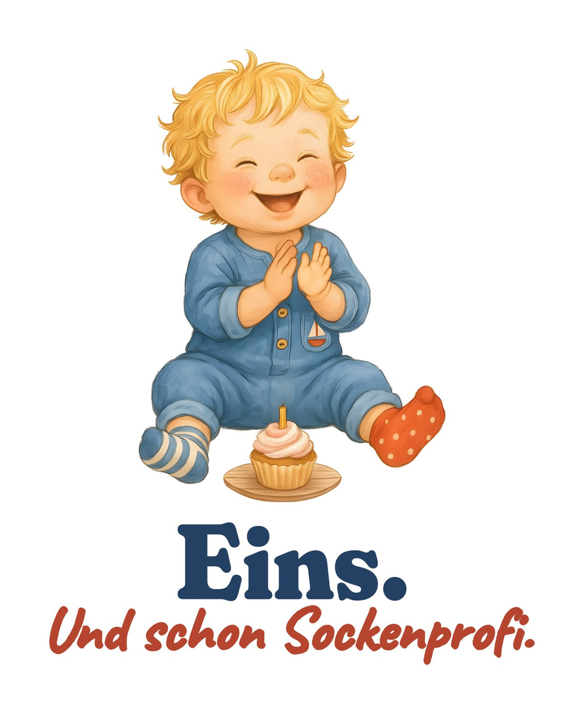 Eins. Und schon Sockenprofi. — Baby-Body – Motiv