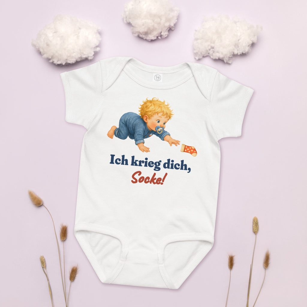 Ich krieg dich, Socke! — Baby-Body – Produktfoto