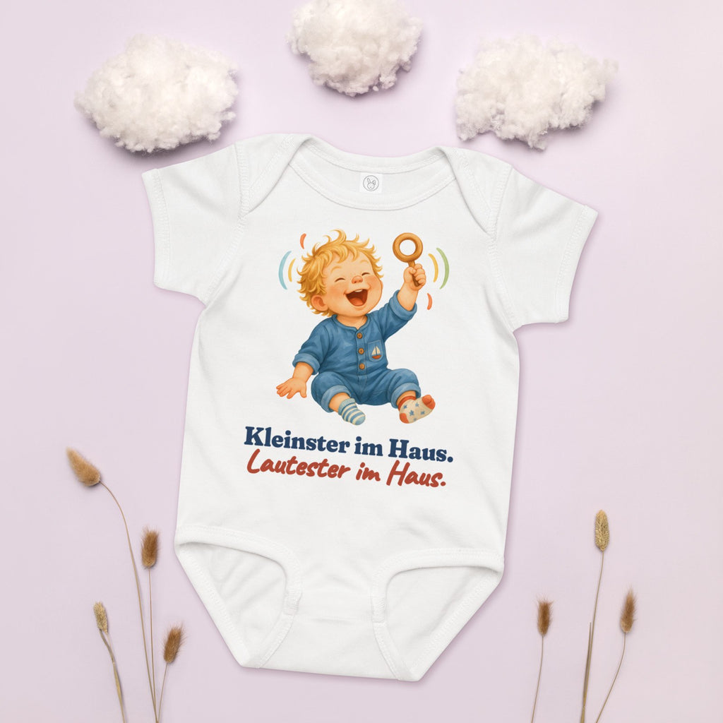 Kleinster im Haus. Lautester im Haus. — Baby-Body – Produktfoto