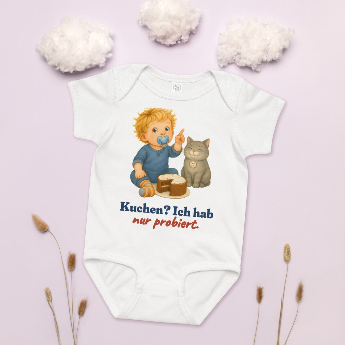 Kuchen? Ich hab nur probiert. — Baby-Body – Produktfoto