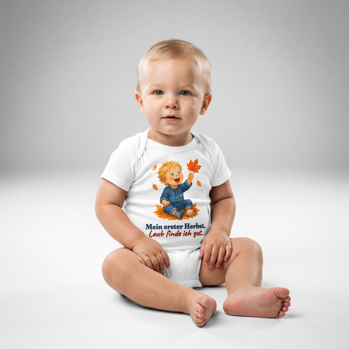 Mein erster Herbst. Laub finde ich gut. — Baby-Body – Produktfoto
