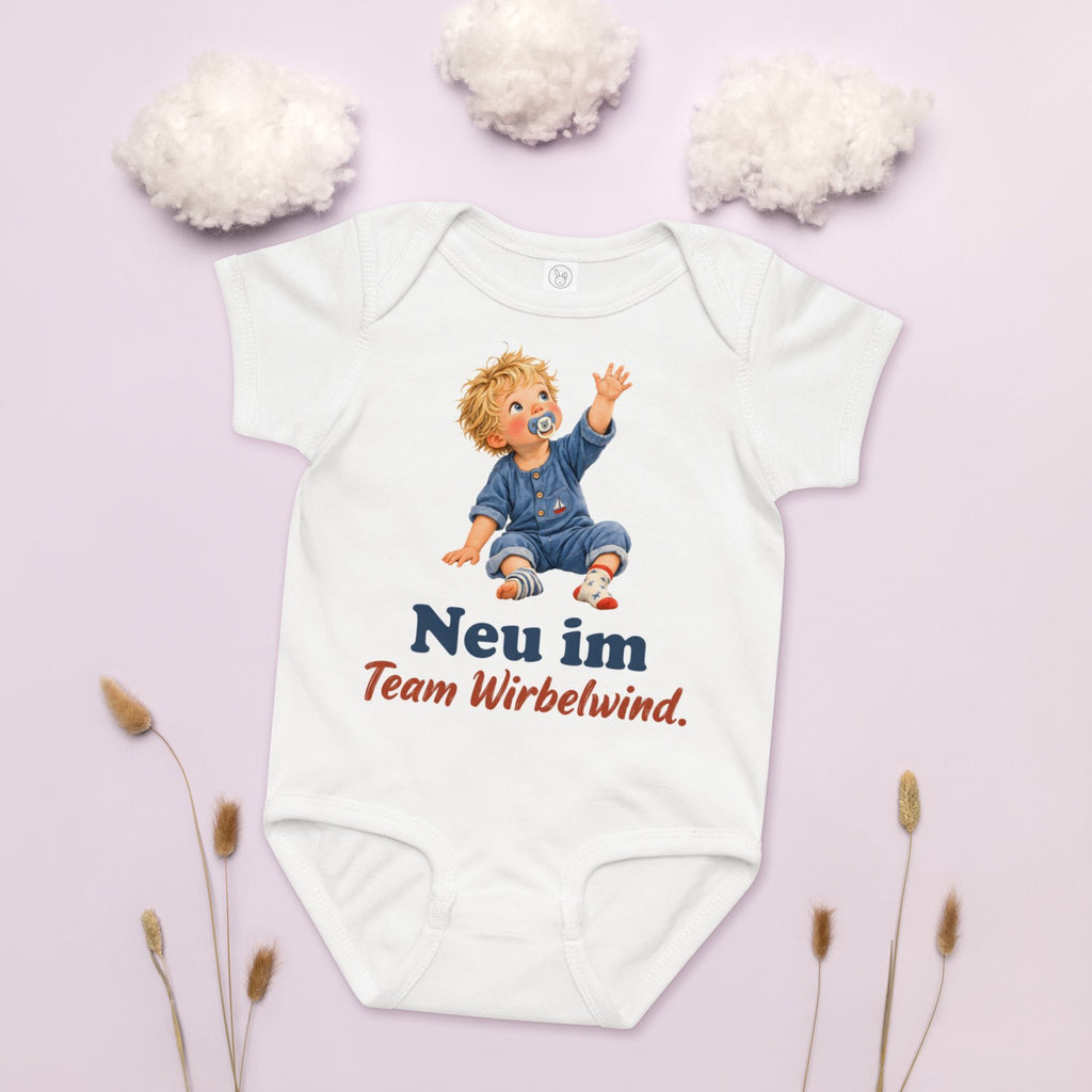 Neu im Team Wirbelwind. — Baby-Body – Produktfoto