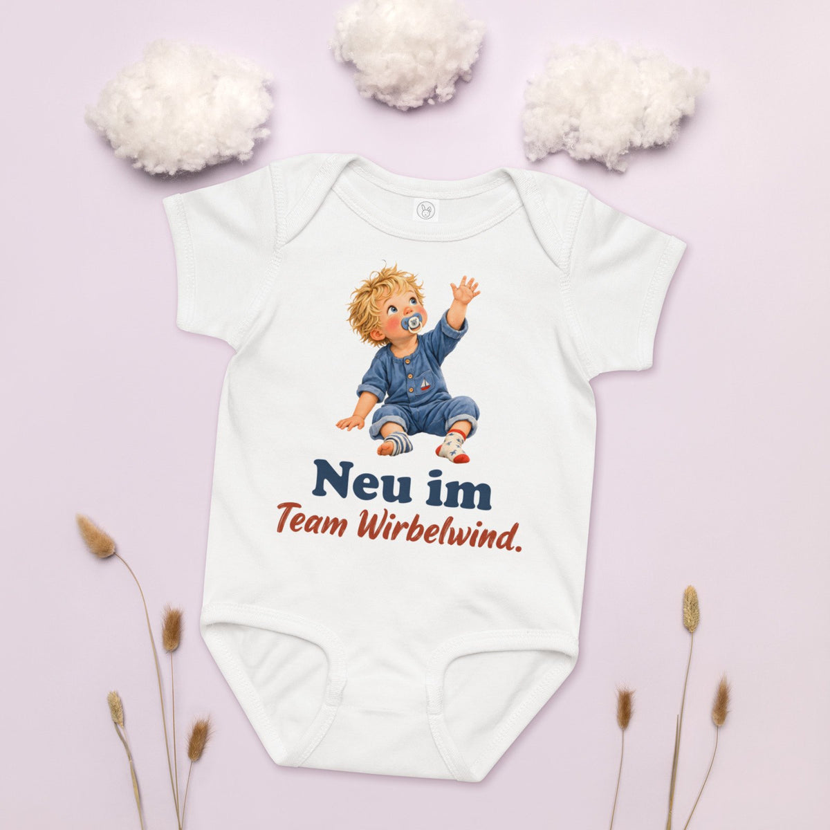 Neu im Team Wirbelwind. — Baby-Body – Produktfoto