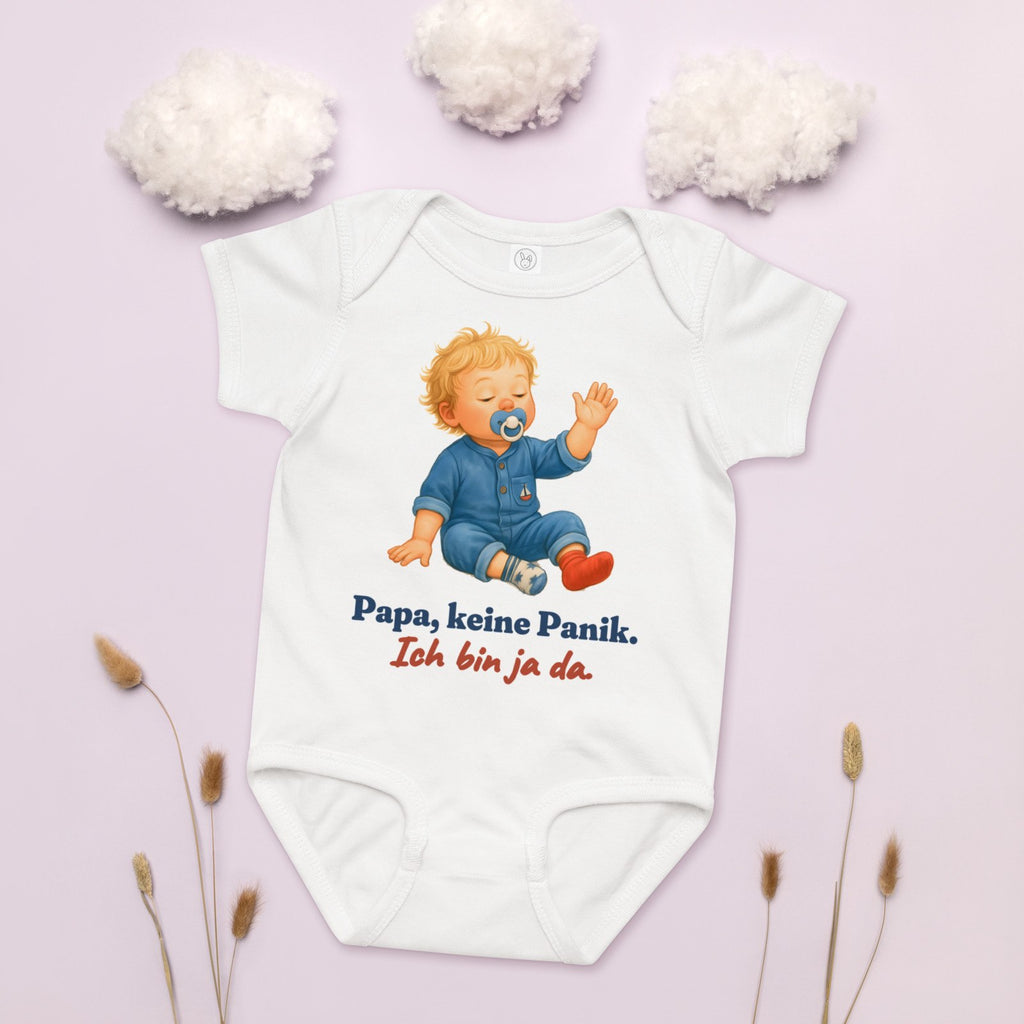 Papa, keine Panik. Ich bin ja da. — Baby-Body – Produktfoto