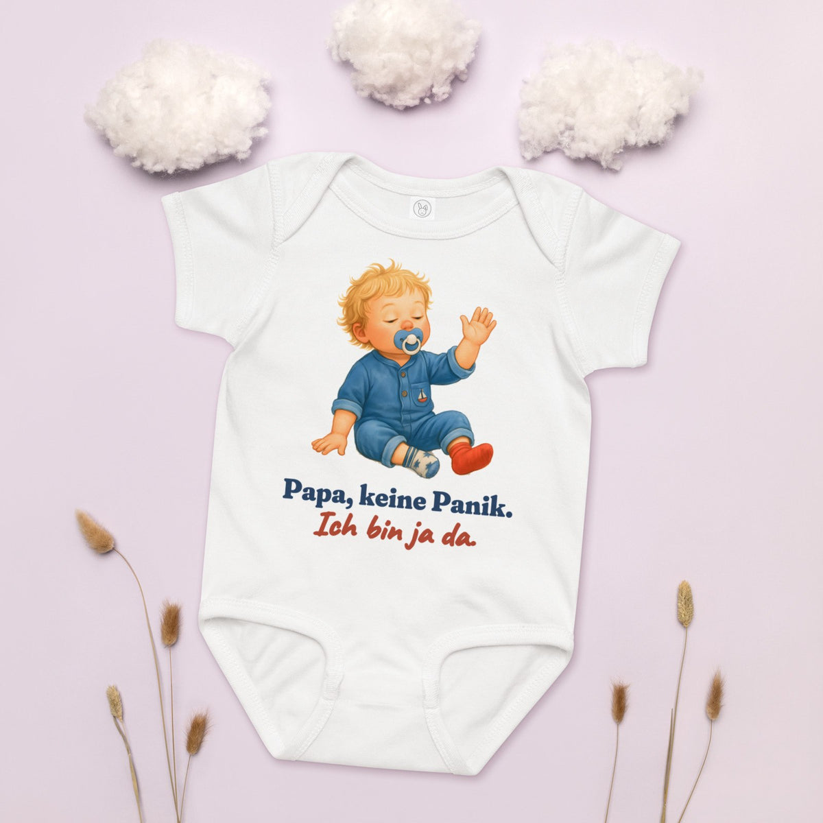 Papa, keine Panik. Ich bin ja da. — Baby-Body – Produktfoto
