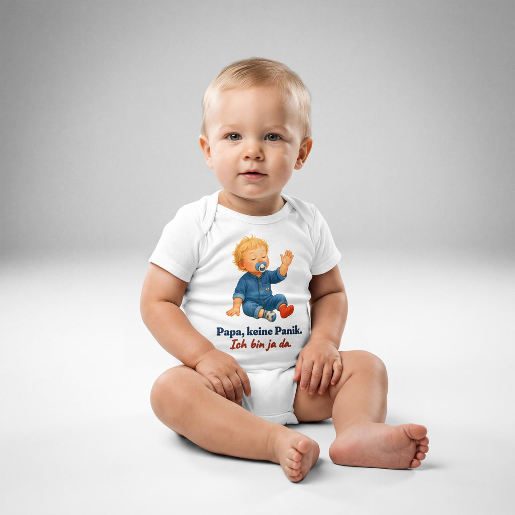 Papa, keine Panik. Ich bin ja da. — Baby-Body – Produktfoto