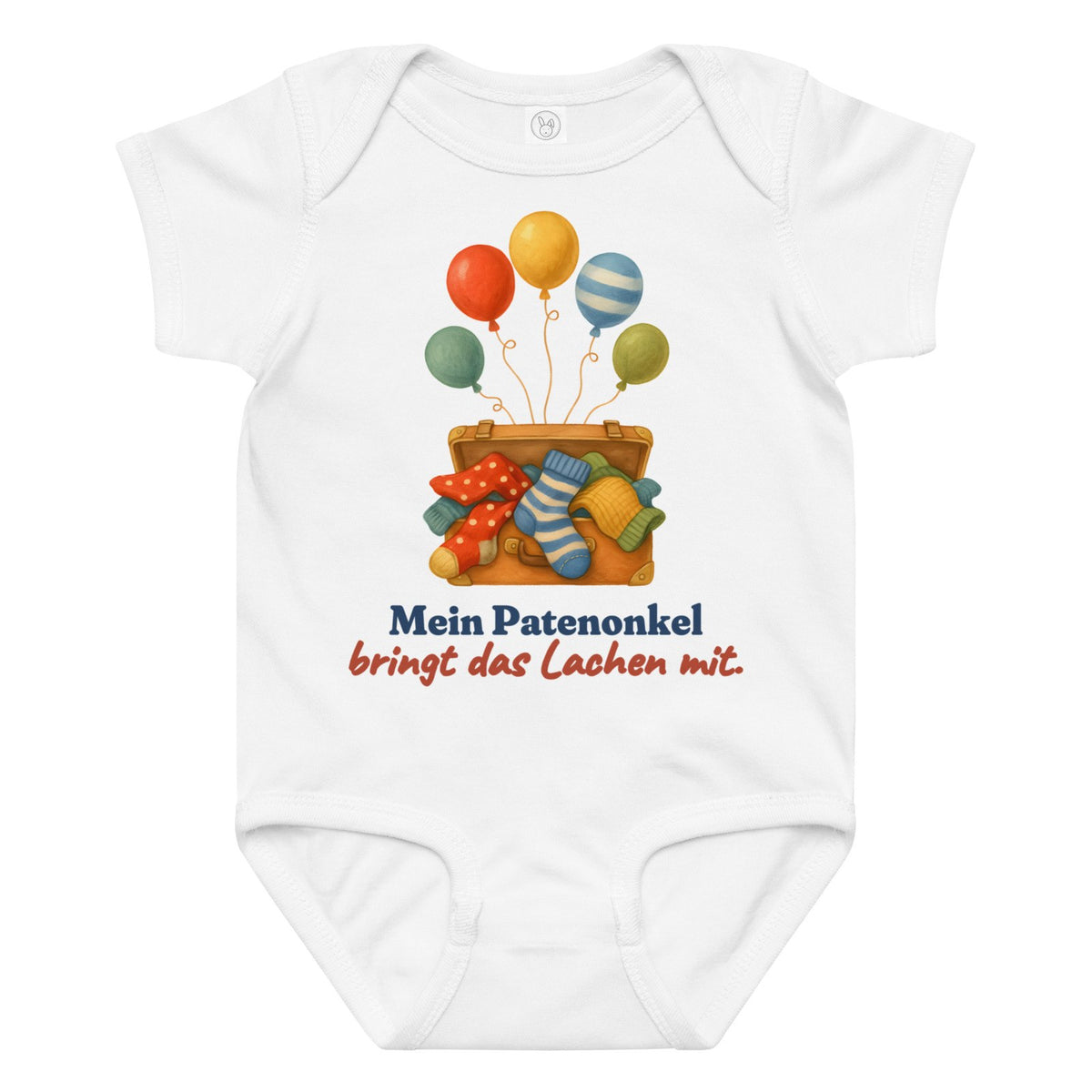 Mein Patenonkel bringt das Lachen mit. — Baby-Body – Produktfoto