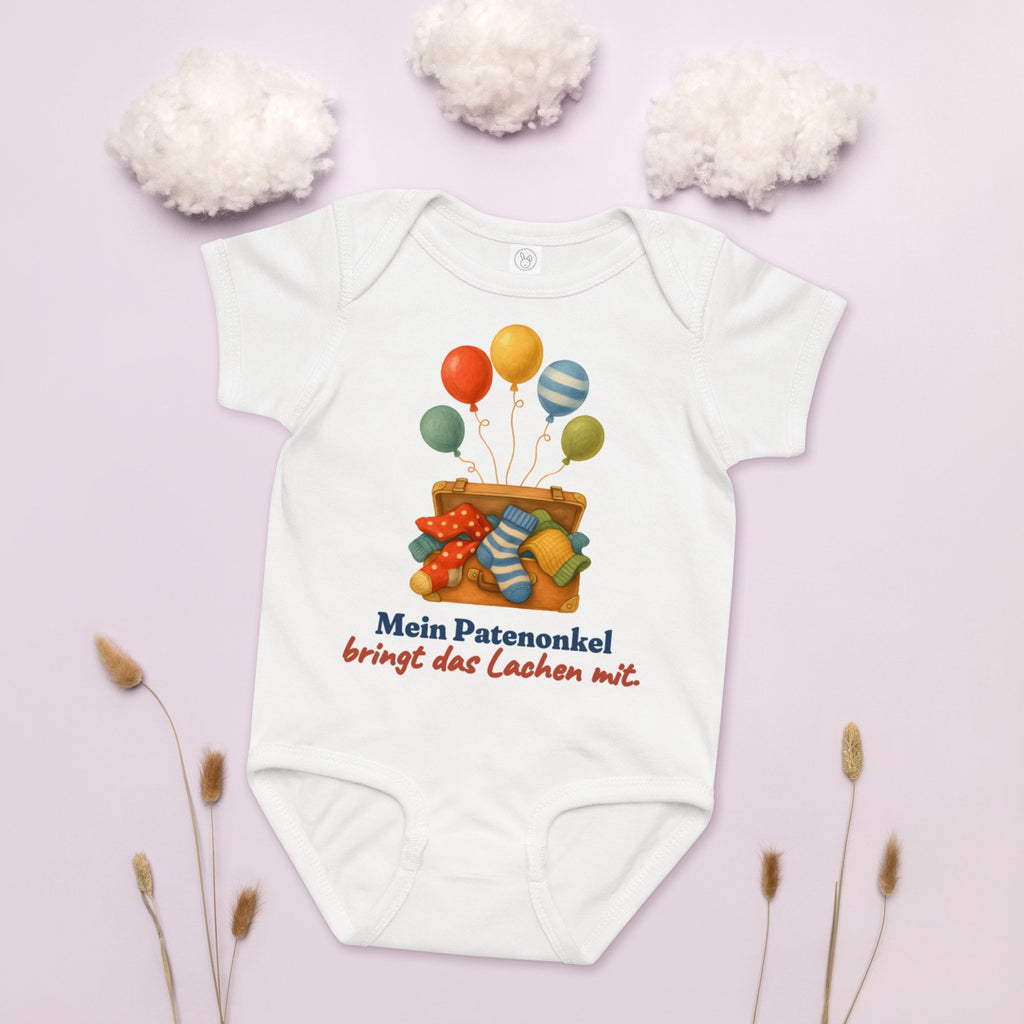 Mein Patenonkel bringt das Lachen mit. — Baby-Body – Produktfoto