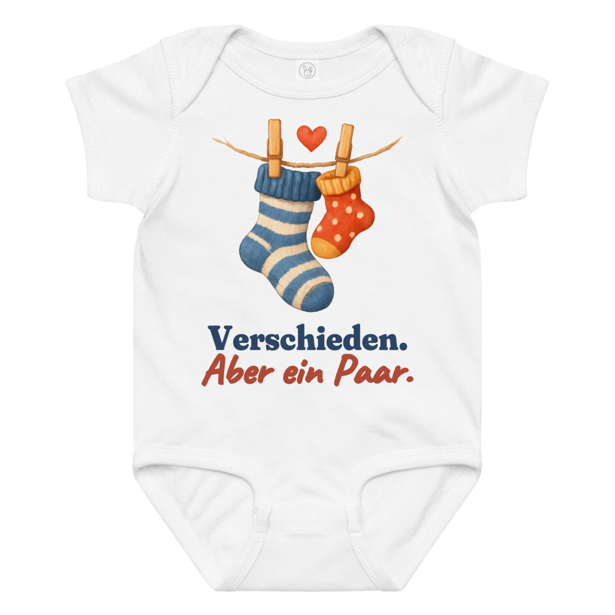 Verschieden. Aber ein Paar. — Baby-Body – Produktfoto