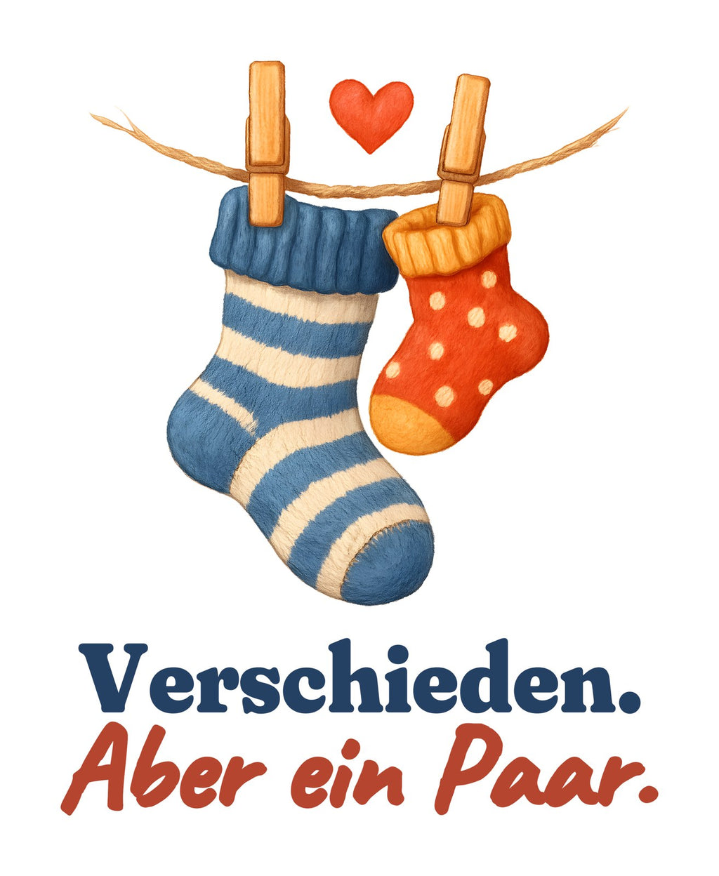 Verschieden. Aber ein Paar. — Baby-Body – Motiv