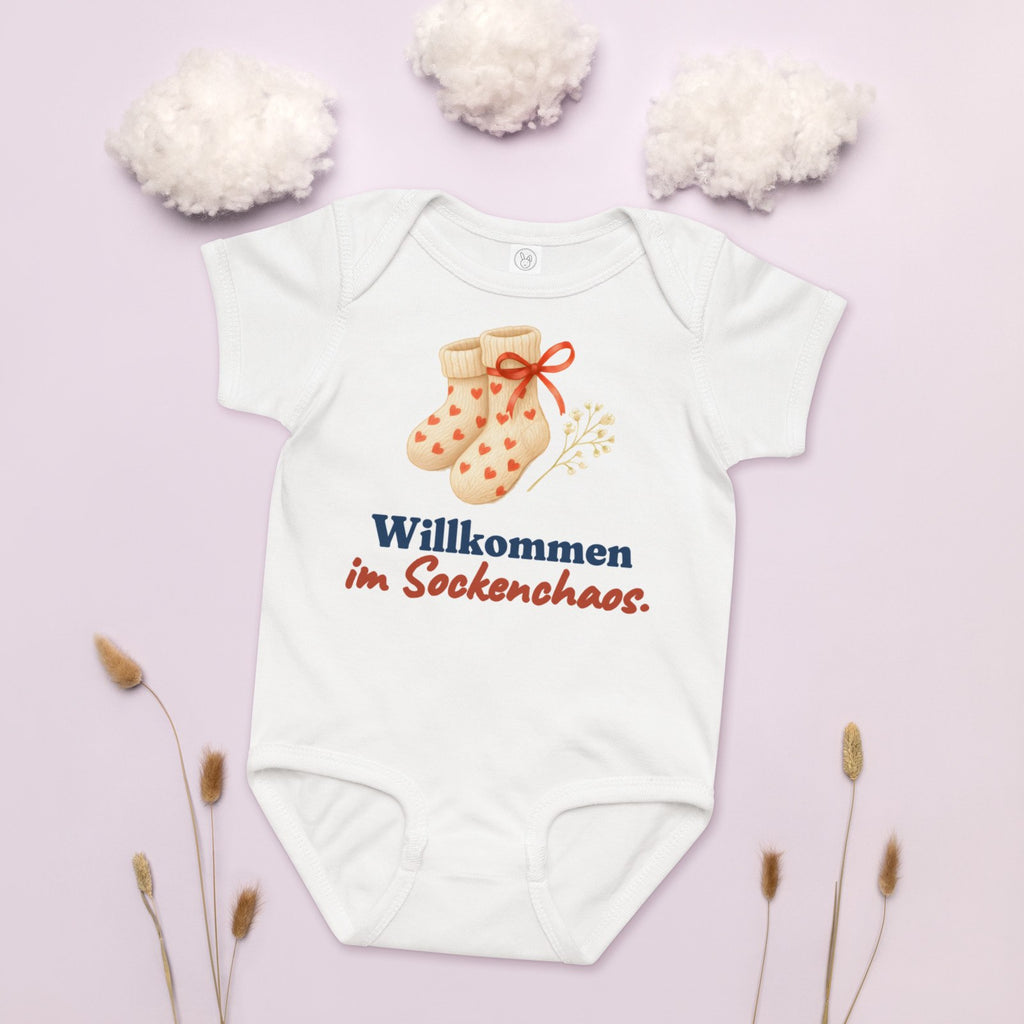 Willkommen im Sockenchaos. — Baby-Body – Produktfoto