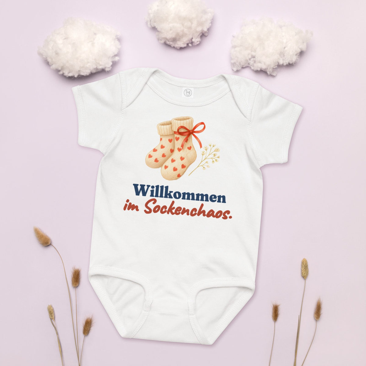 Willkommen im Sockenchaos. — Baby-Body – Produktfoto