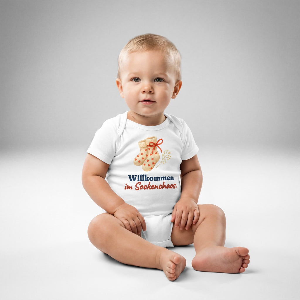 Willkommen im Sockenchaos. — Baby-Body – Produktfoto