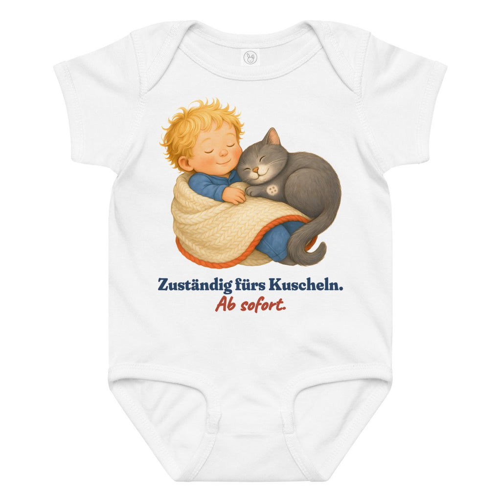 Zuständig fürs Kuscheln. Ab sofort. — Baby-Body – Produktfoto
