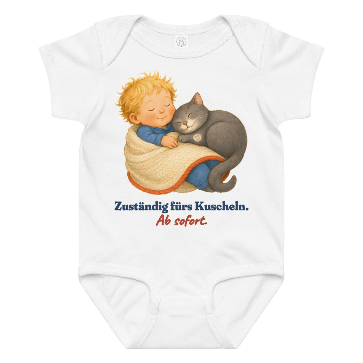 Zuständig fürs Kuscheln. Ab sofort. — Baby-Body – Produktfoto