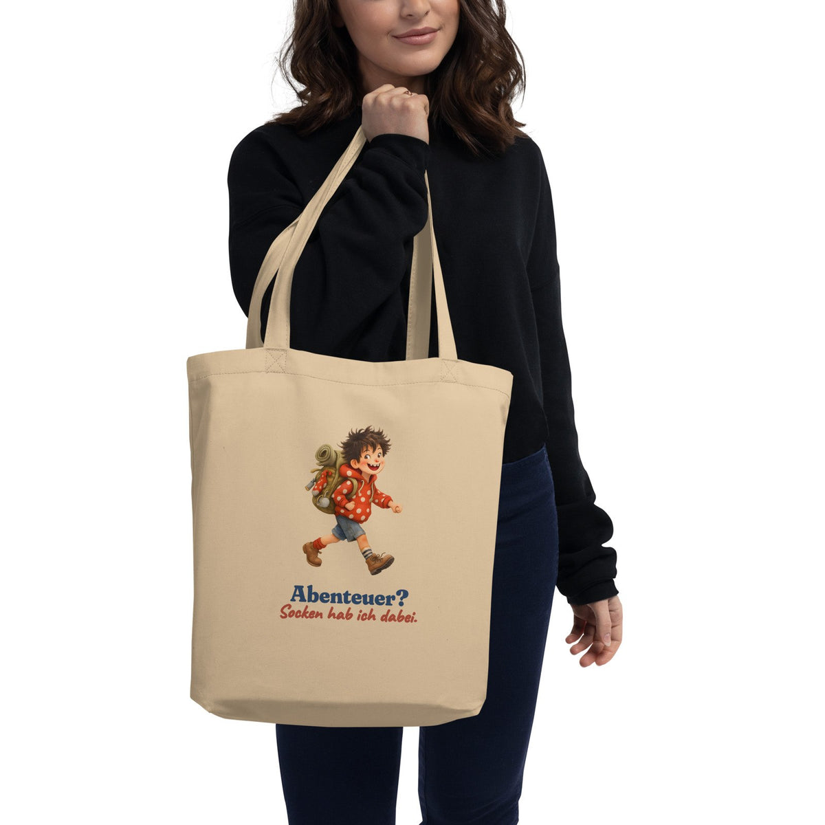Abenteuer? Socken hab ich dabei. — Stoffbeutel – Produktfoto
