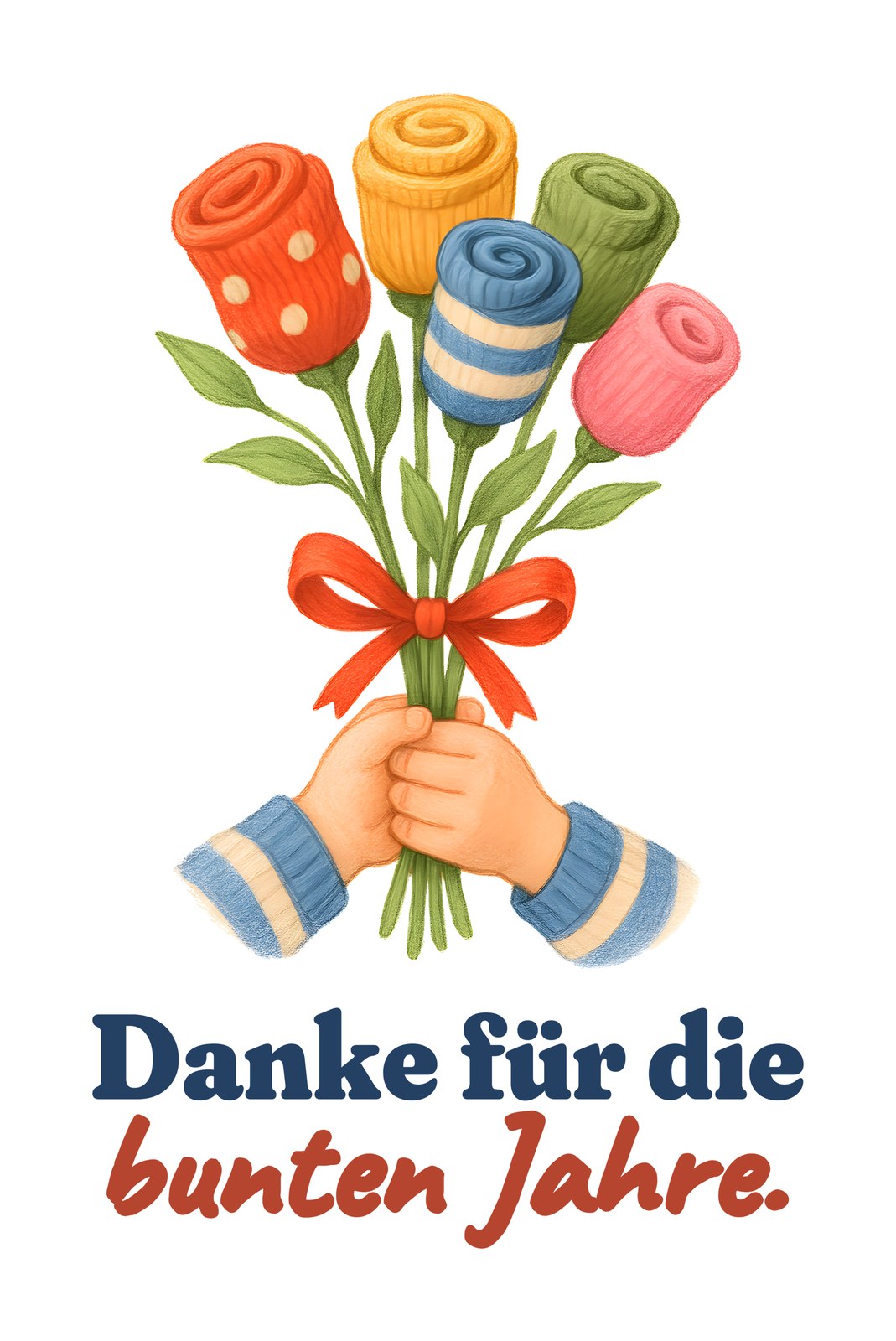 Danke für die bunten Jahre. — Stoffbeutel – Motiv