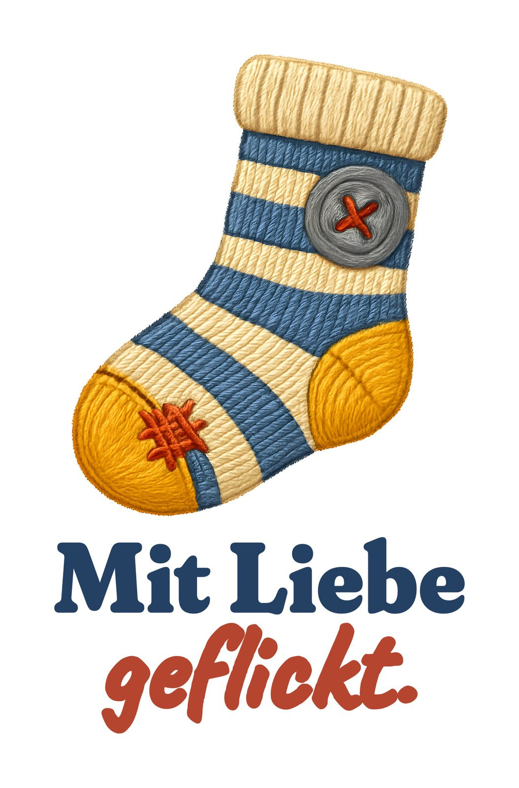 Mit Liebe geflickt. — Stoffbeutel – Motiv