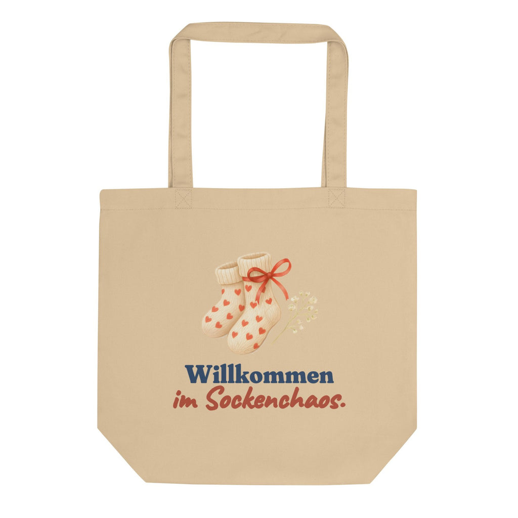 Willkommen im Sockenchaos. — Stoffbeutel – Produktfoto