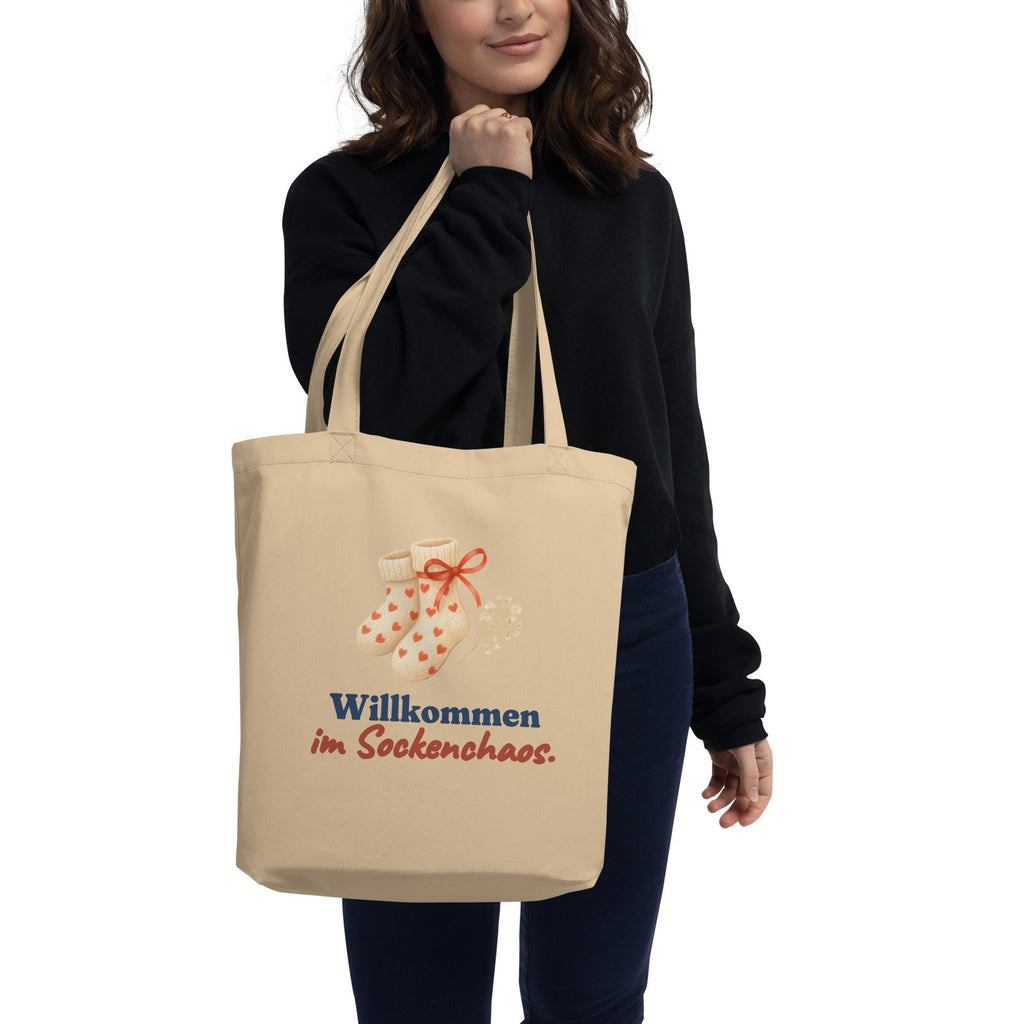 Willkommen im Sockenchaos. — Stoffbeutel – Produktfoto