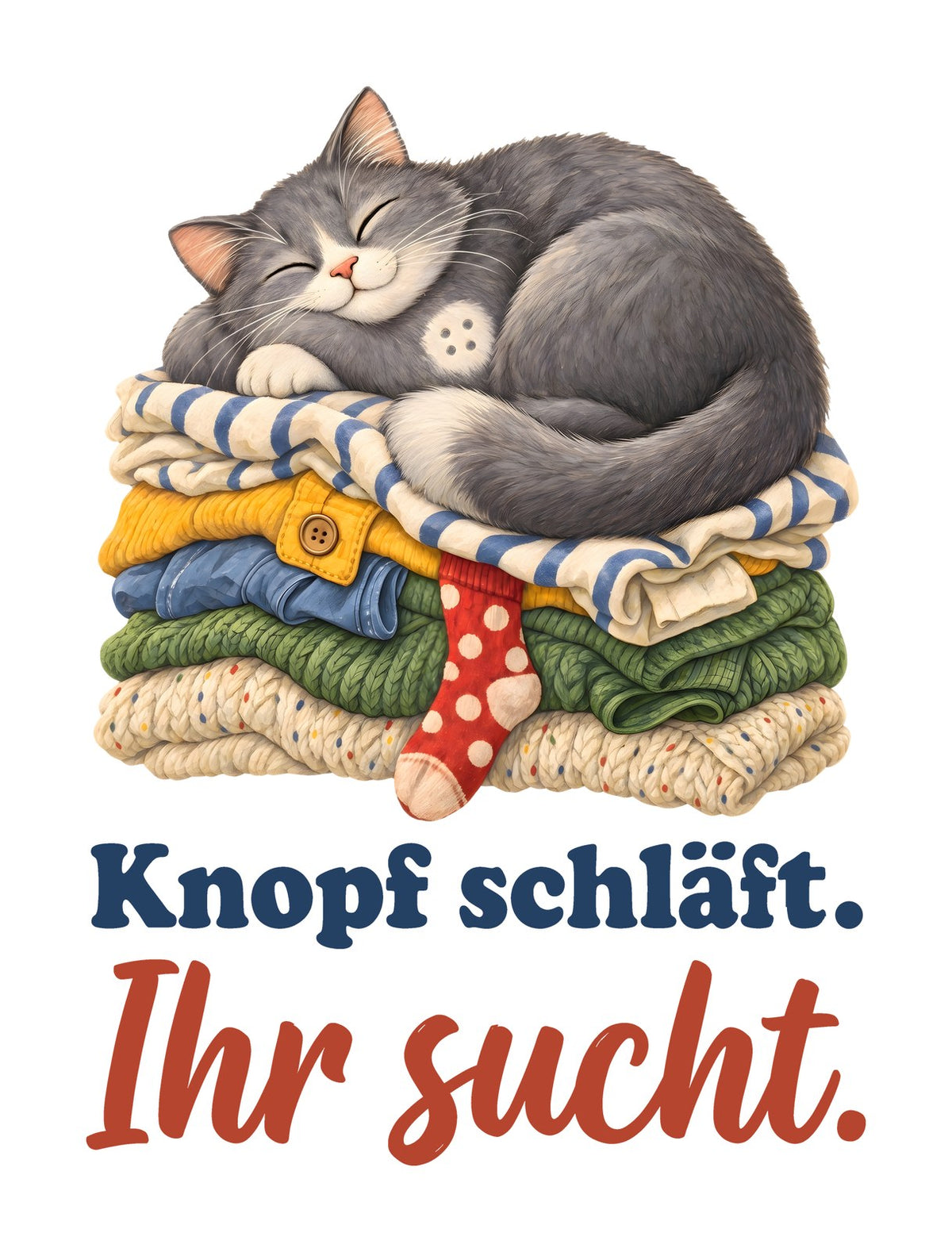 Knopf schläft. Ihr sucht. — Bio-Baby-Body – Motiv