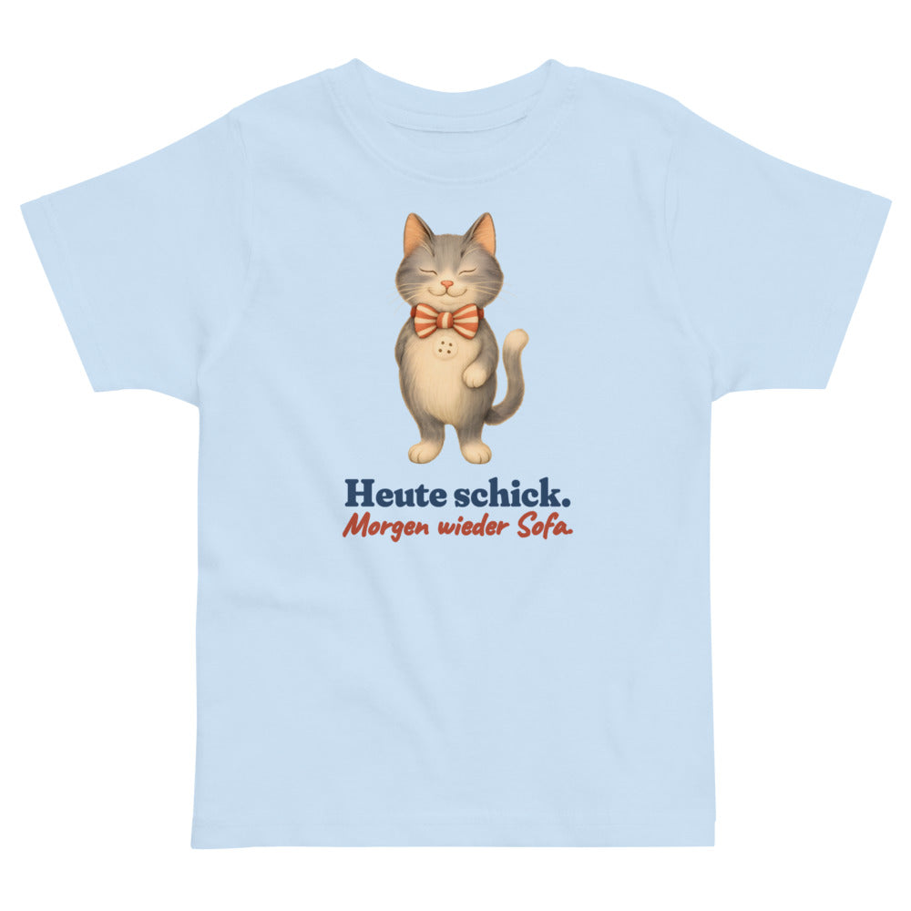 Heute schick. Morgen wieder Sofa. — Kleinkind-Shirt – Hellblau